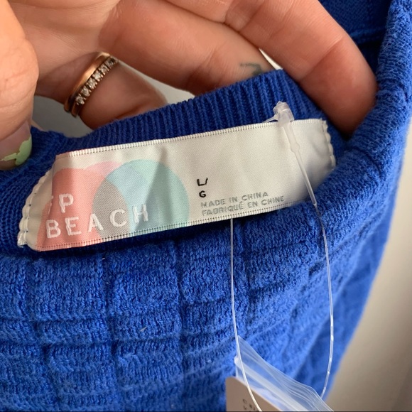 Free people royal blue knit, body on dress - Picture 8 of 10